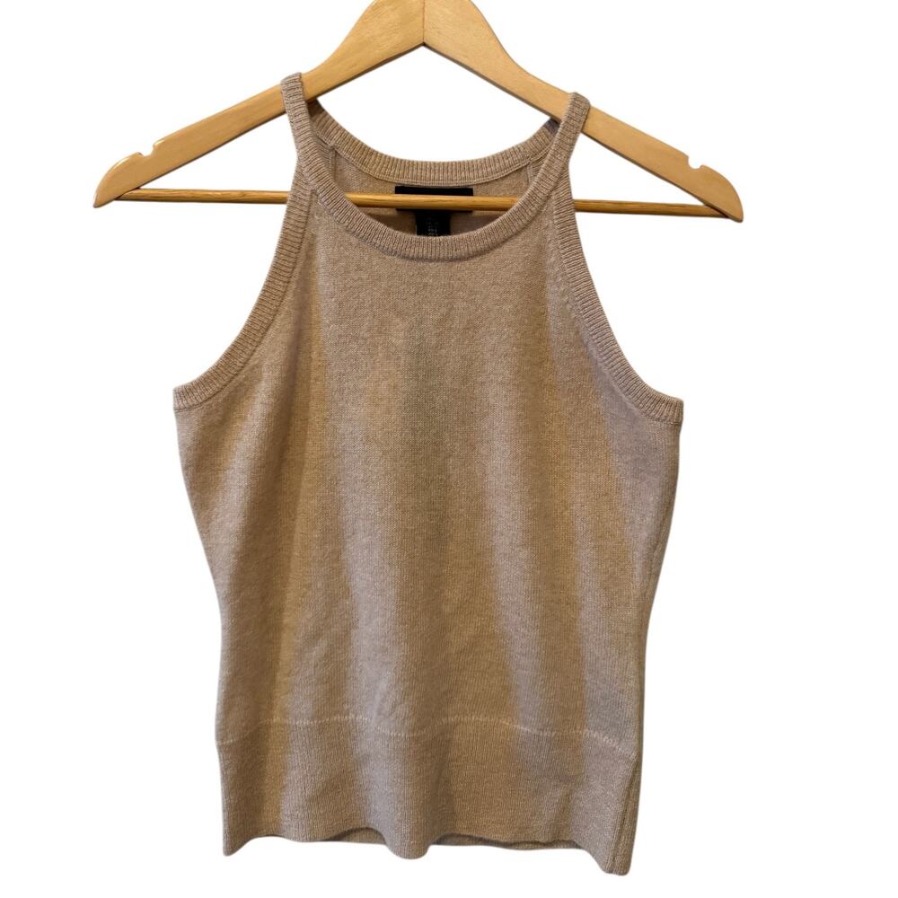 House of Harlow 1960 Cashmere Sweater Tank Top Oatmeal S